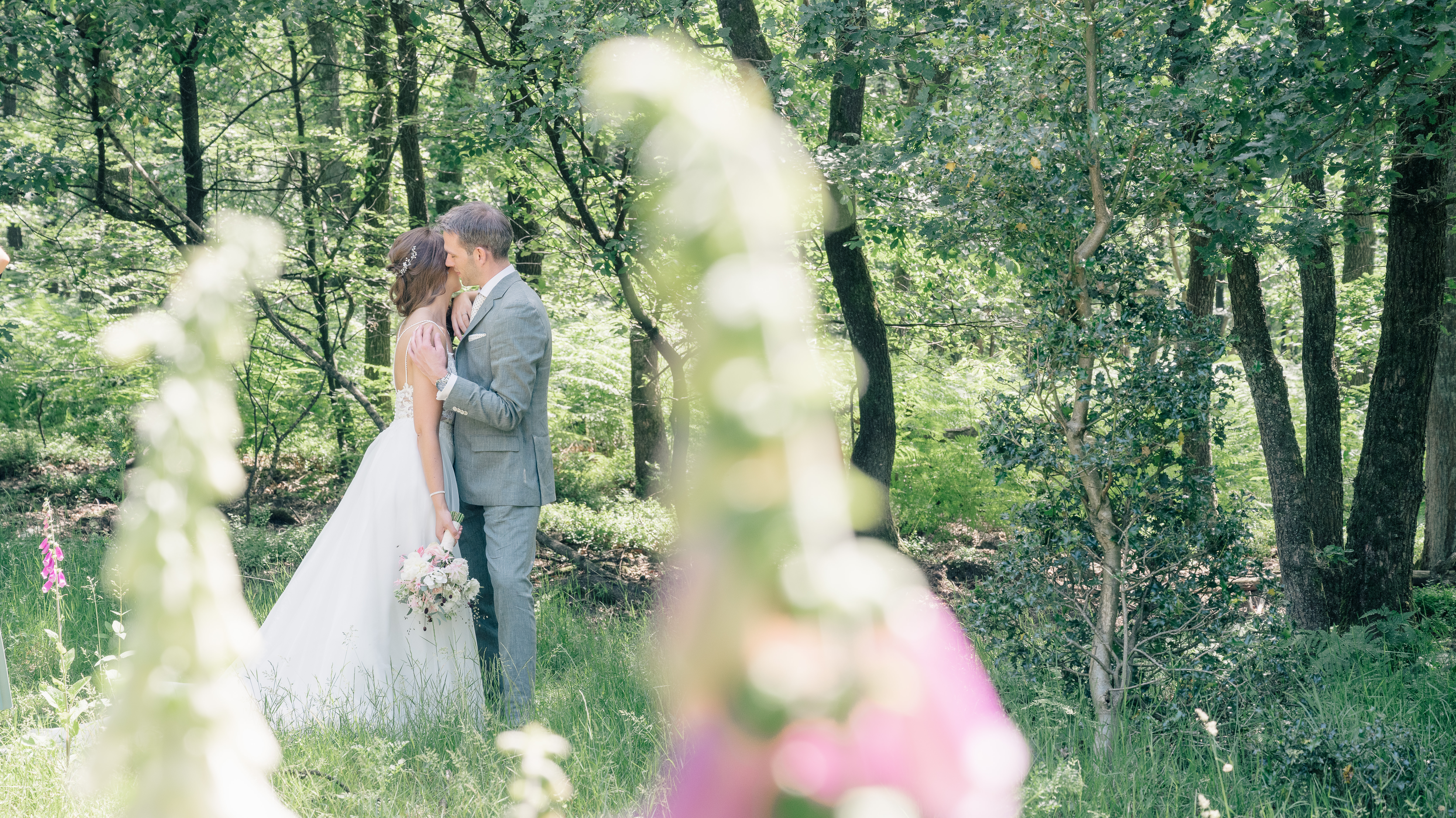 Choosing a wedding photographer can be a challenge - will you be happy standing in the woods for your bridal portraits like this couple? 
